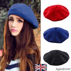 1pc Mujer 100% Warm Wool Winter Girl Beret French Artist Beanie Hat Ski Cap Gift  eb-90124899